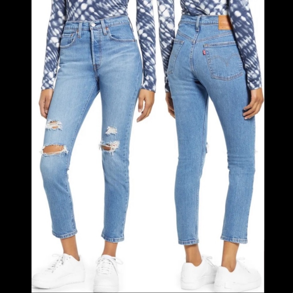 Levi’s 501 Ripped Skinny Ankle Jeans size 29